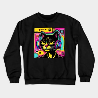 Studio Cat by Music Genius Art Crewneck Sweatshirt